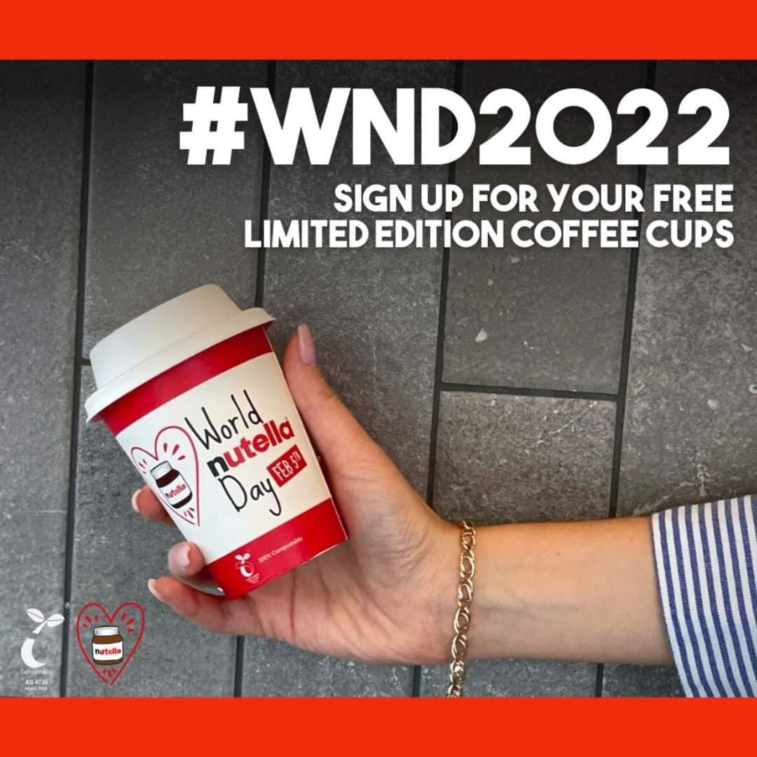 Who's keen to celebrate #WorldNutellaDay2022 with us? 

FREE 100% compostable coffee cups right here: 
https://bit.ly/WND22FB

If you would like any further information regarding these products please contact your Del-Re Sales Representative or our Customer Service Team on 03 9307 4200

To view our Monthly Brochure please click on the below link:
https://delrenational.com.au/brochures/

#delrenational #delrenationalfoodgroup #foodservice #familyowned